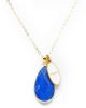 MMA CALIGRAPHY NECKLACE EUCLASE PENDANT WITH G/CHAIN